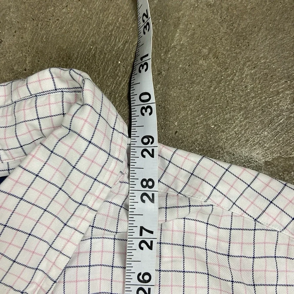 Polo Ralph Lauren Button Down Shirt Size 15.5 Pink Check Custom Fit Pony Logo
